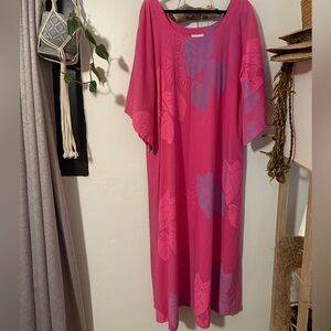 Pink Kealopiko Muu with Pink and Lavender Kalo print